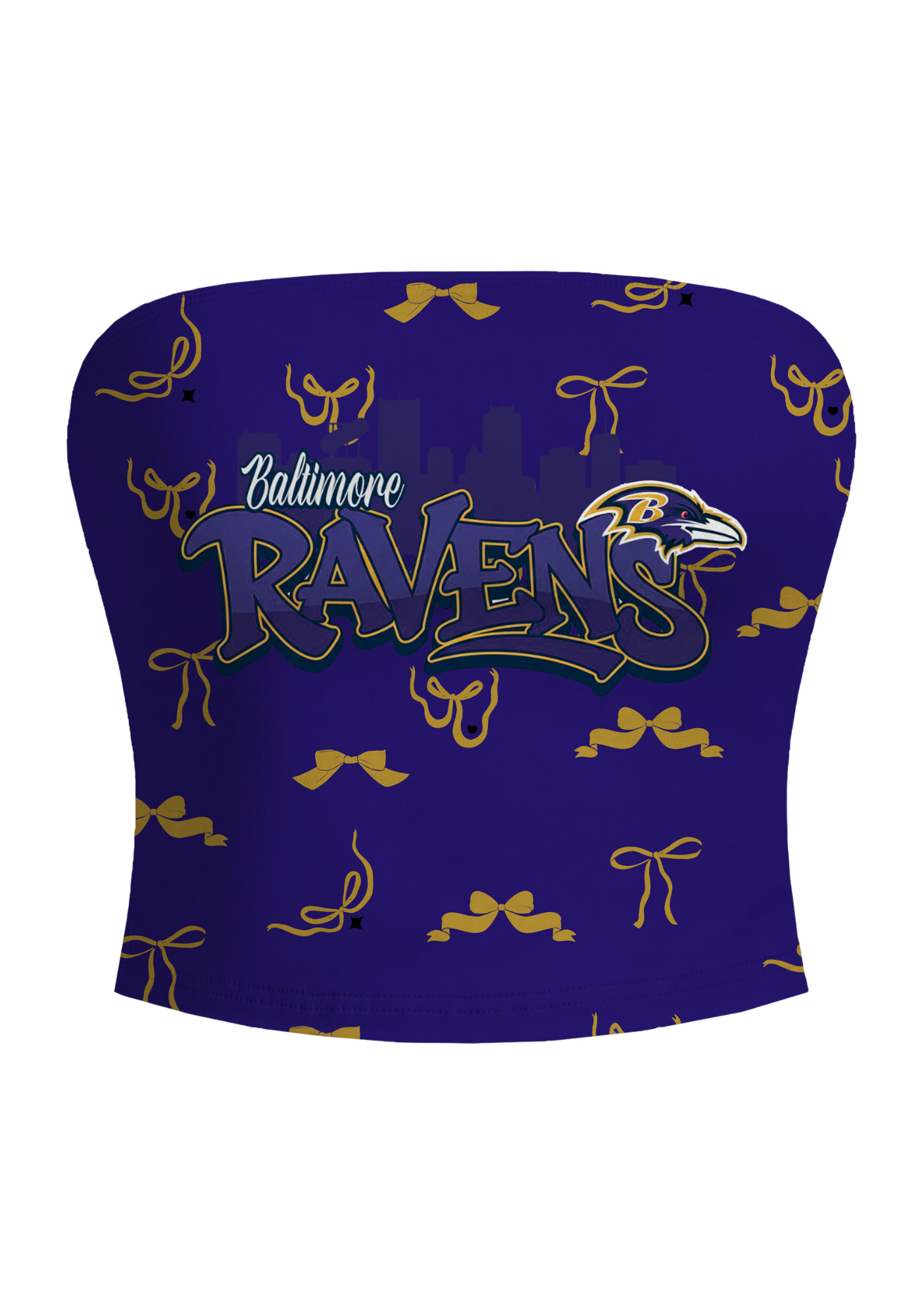 Baltimore Ravens Bow Tops & Elasticated Trousers Two-Piece Set