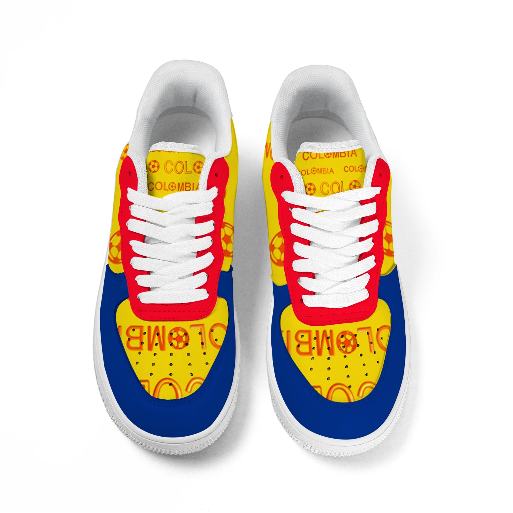 Colombia Soccer Letter Print Low Top Sneakers