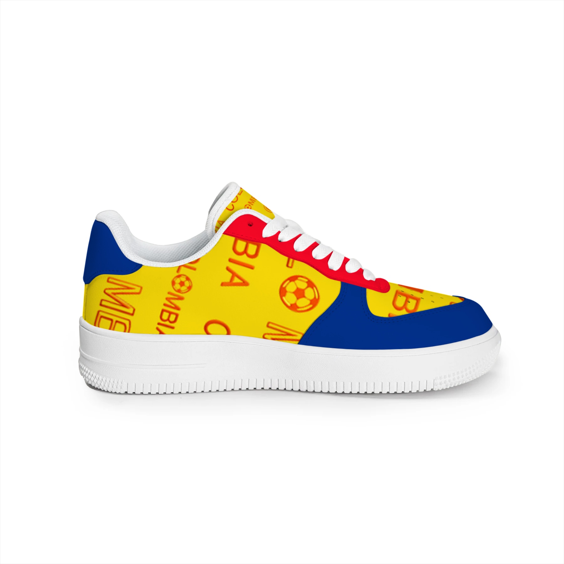 Colombia Soccer Letter Print Low Top Sneakers