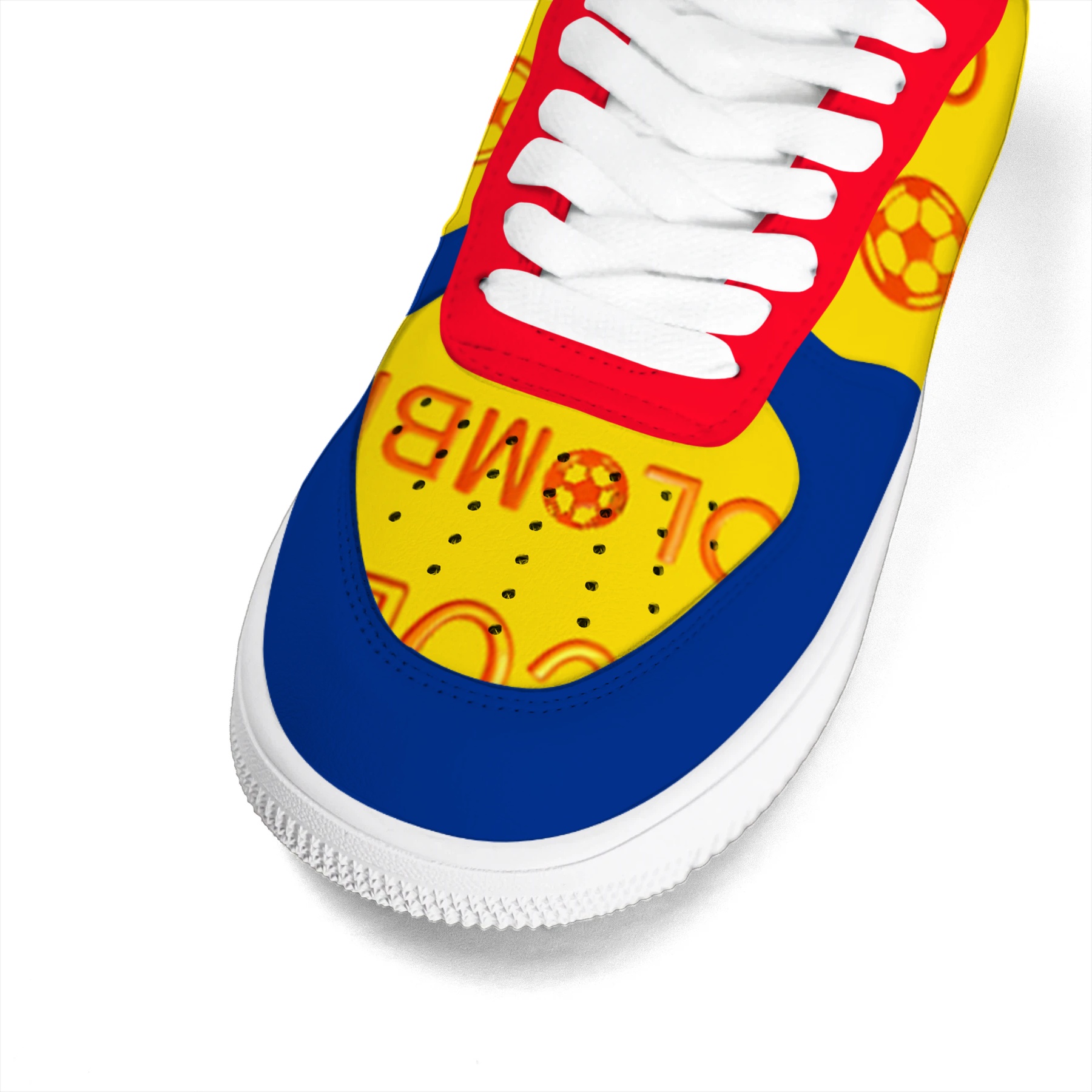 Colombia Soccer Letter Print Low Top Sneakers