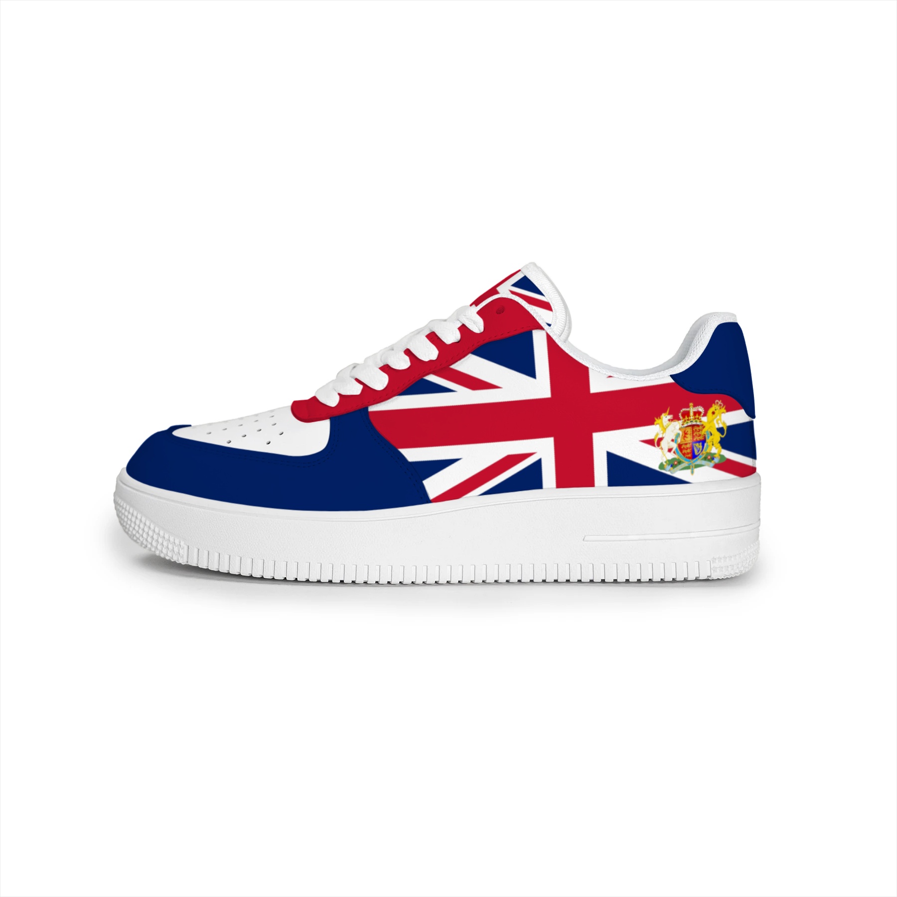 UK Union Flag Royal Coat of Arms Low Top Sneakers