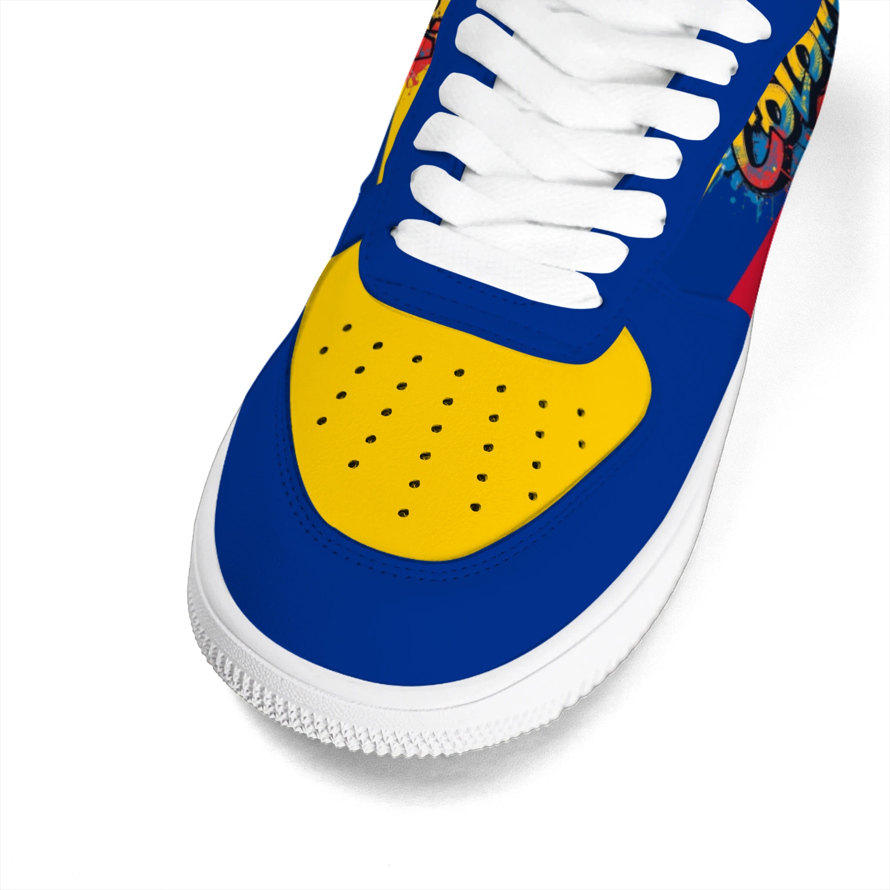 Colombia Graffiti Letter Flag Color Low Top Sneakers