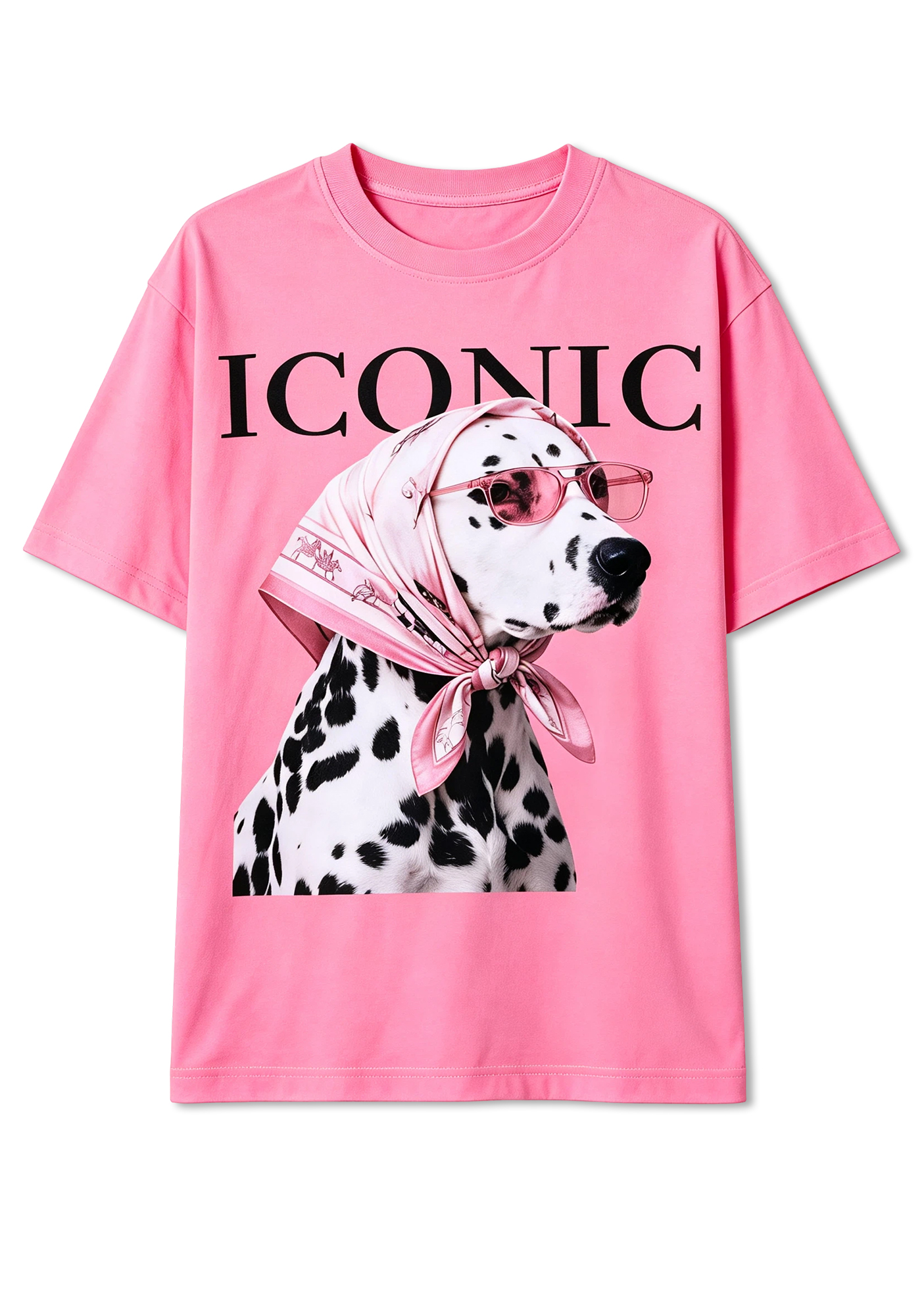 ICONIC Glam Dalmatian Dog Graphic T-Shirt