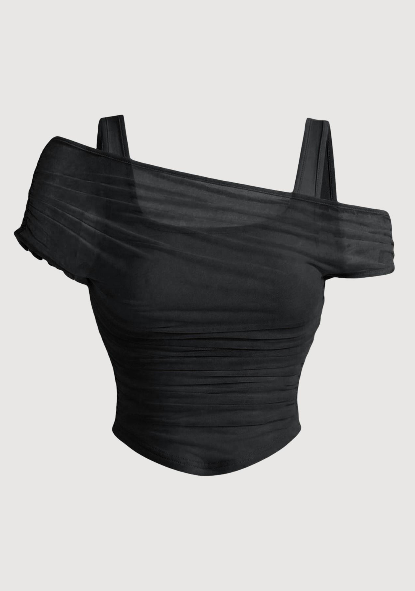 Women Cropped Mesh Pullover Cami Top