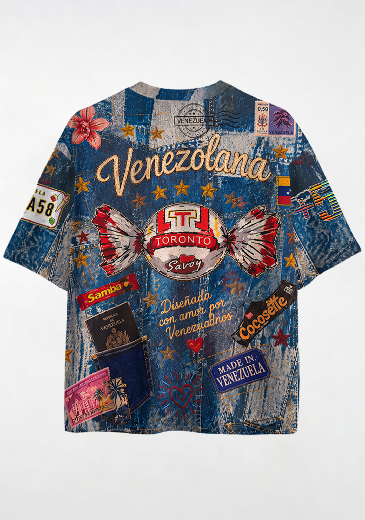  Venezolana Retro Candy Culture Navy Mesh Jersey Shirt