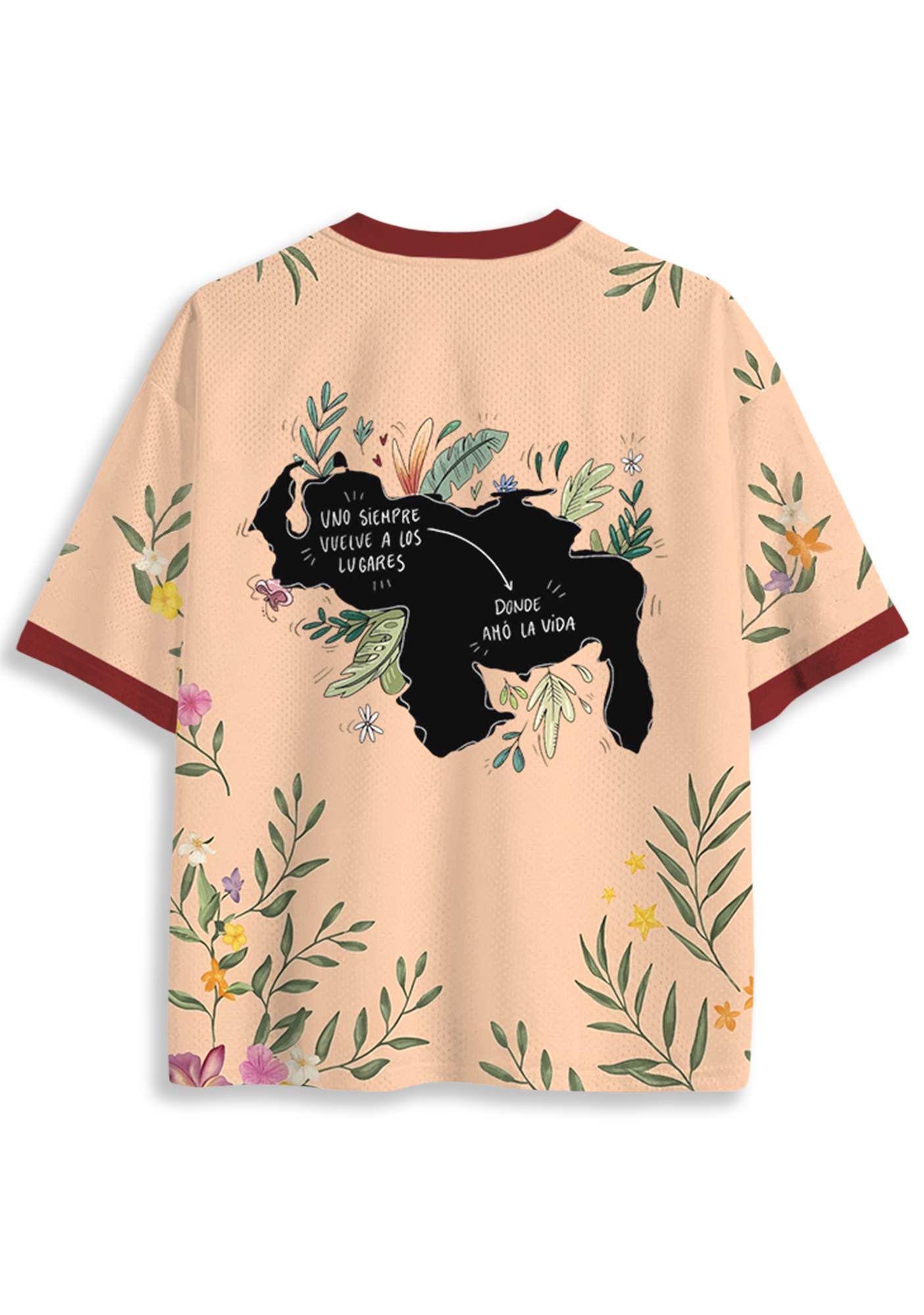 Peach Virgen Del Valle Venezuela Mesh Jersey Shirt