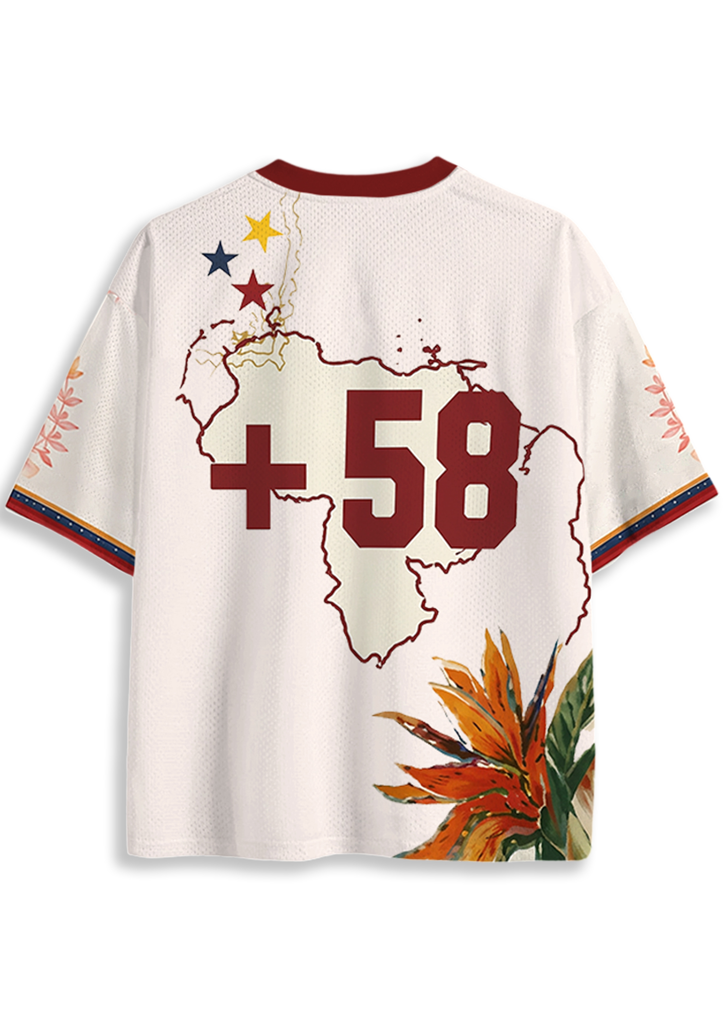 Our Lady of the Valley Tropical Floral Sacred Heart Mesh Jersey Shirt