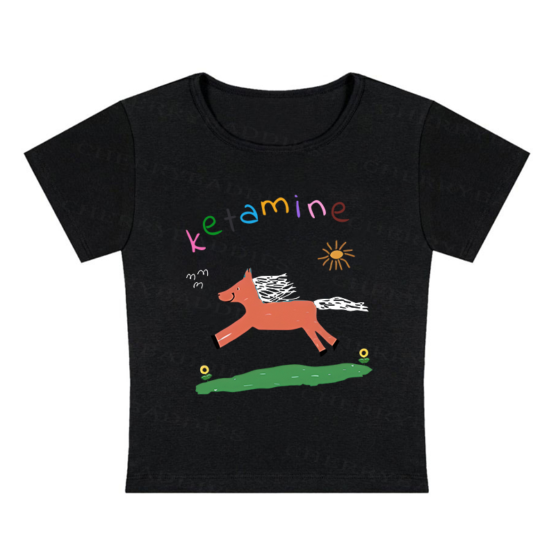 Pink Pony Y2K Baby Tee