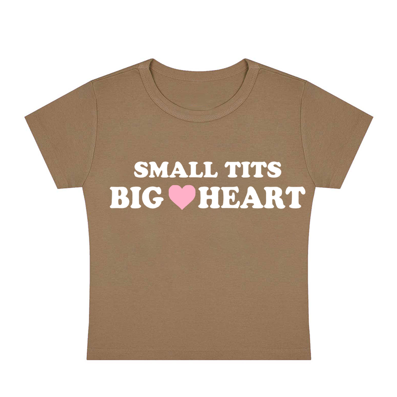 Small Tits Big Heart Y2K Baby Tee