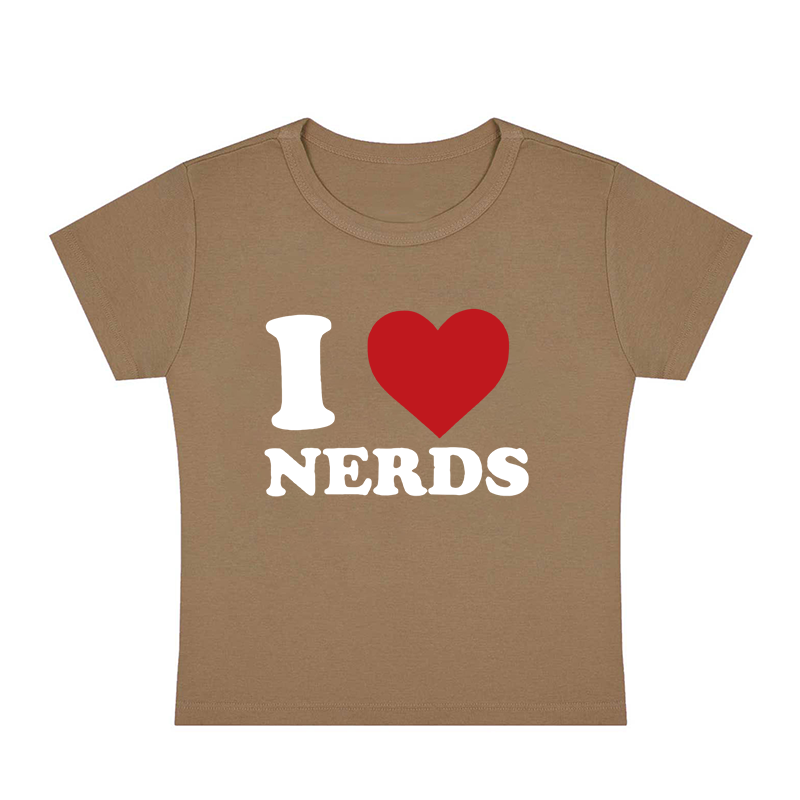 I Love Nerds Y2K Baby Tee