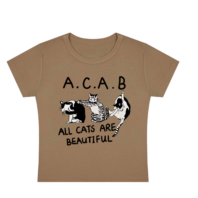 All Cats Are Beautiful Y2K Baby Tee