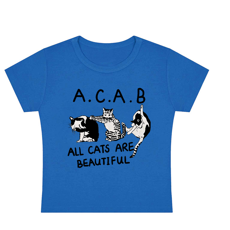 All Cats Are Beautiful Y2K Baby Tee