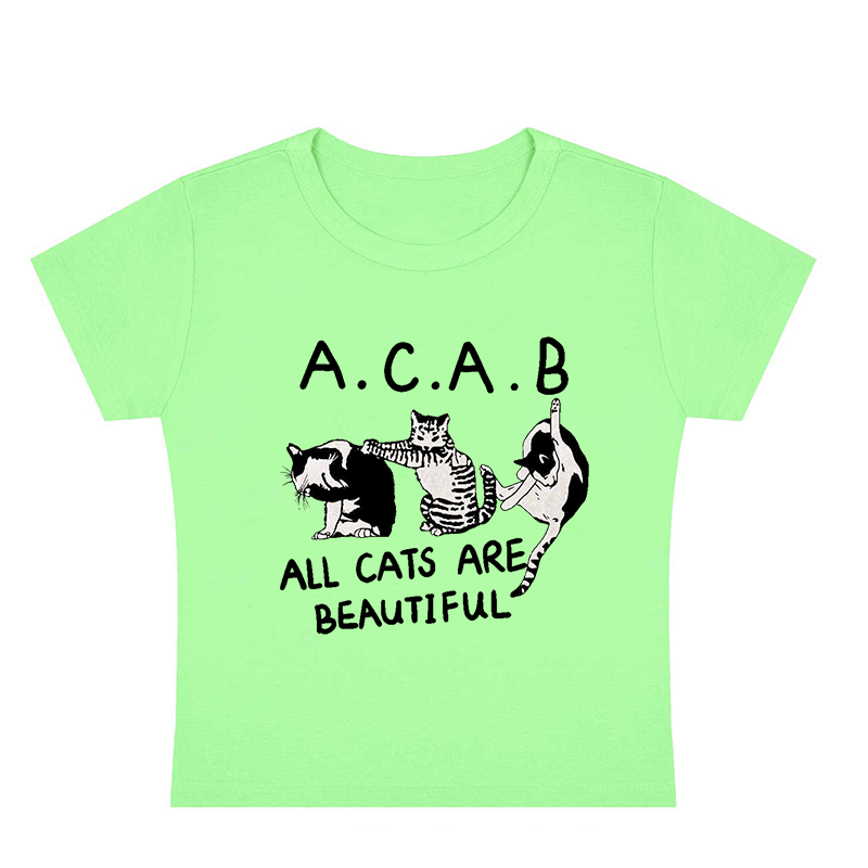All Cats Are Beautiful Y2K Baby Tee