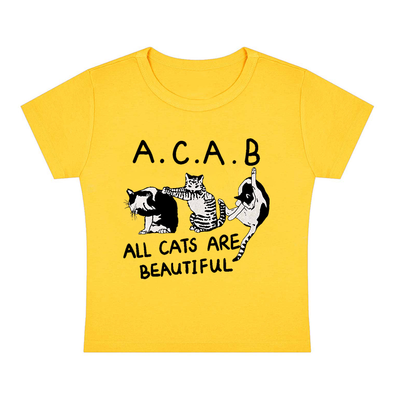 All Cats Are Beautiful Y2K Baby Tee