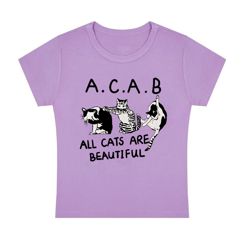 All Cats Are Beautiful Y2K Baby Tee