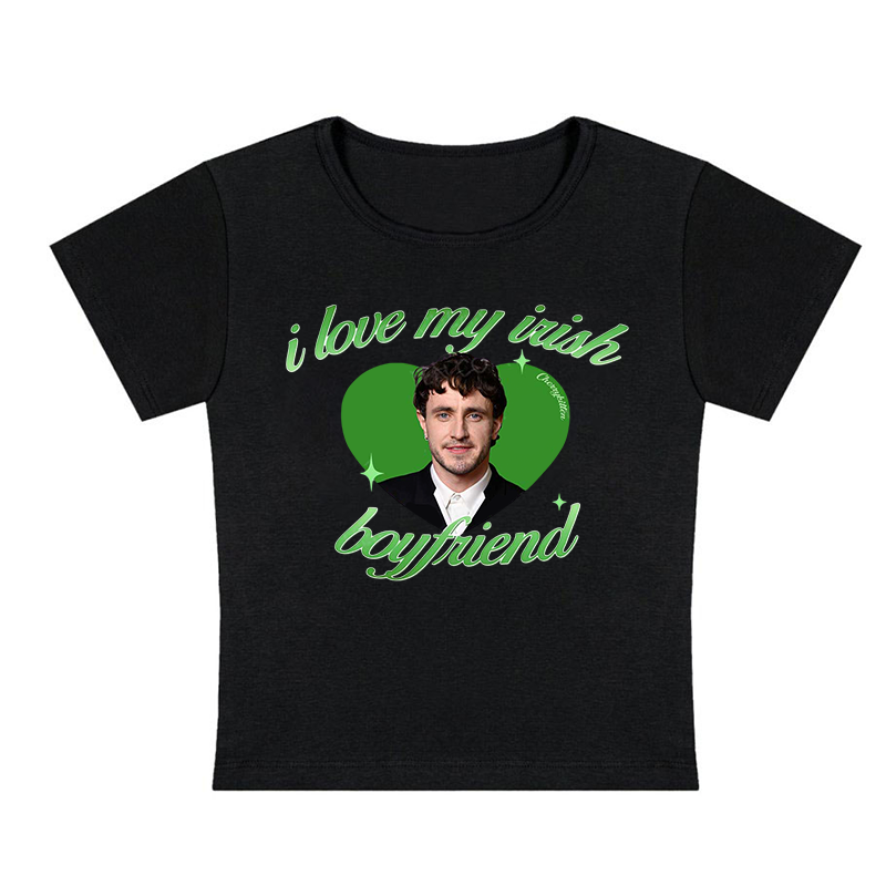 I Love My Irish Boyfriend Y2K Baby Tee