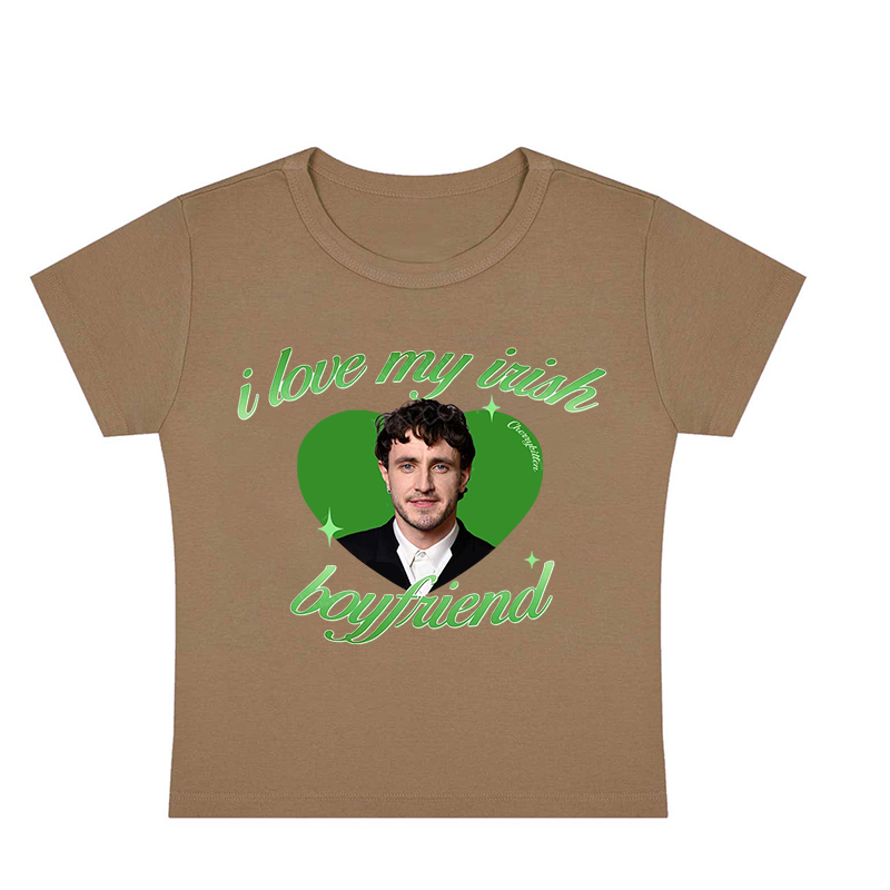 I Love My Irish Boyfriend Y2K Baby Tee
