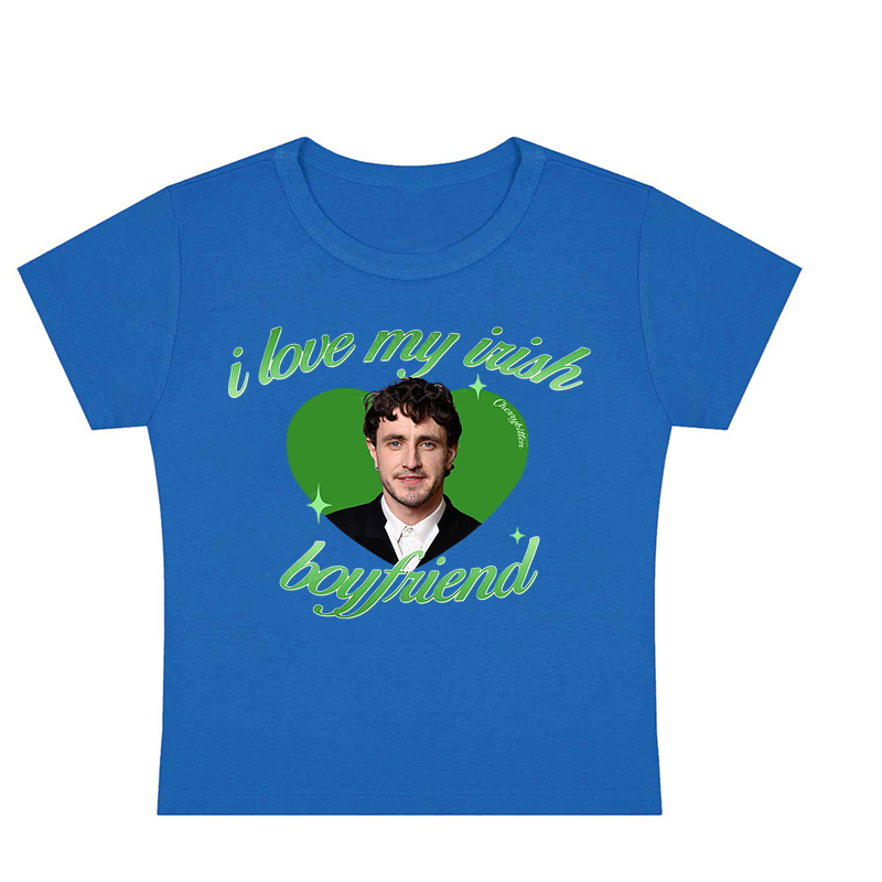 I Love My Irish Boyfriend Y2K Baby Tee