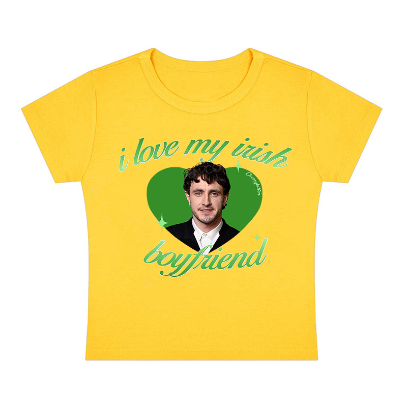 I Love My Irish Boyfriend Y2K Baby Tee