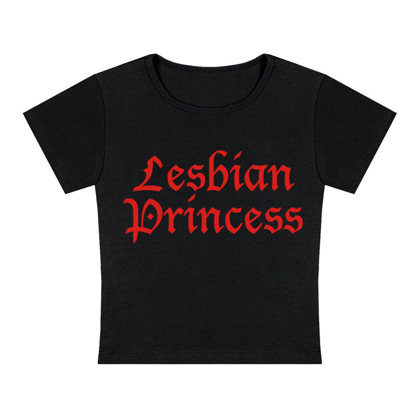 Lesbian Princess Y2K Baby Tee