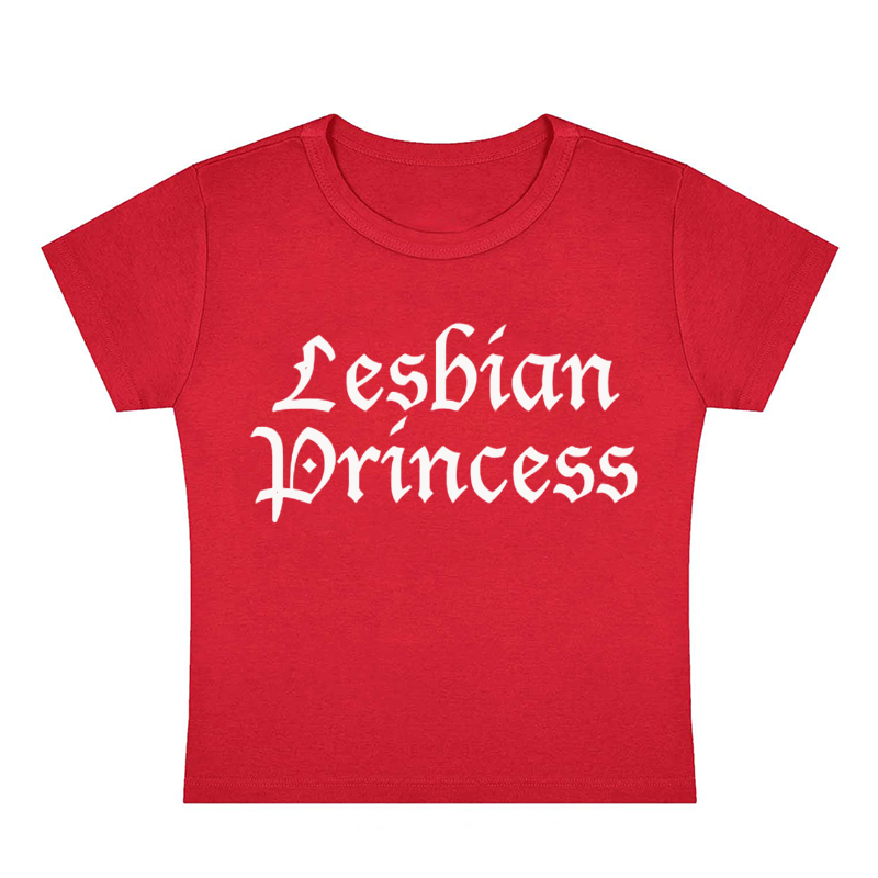 Lesbian Princess Y2K Baby Tee