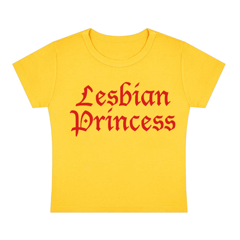 Lesbian Princess Y2K Baby Tee