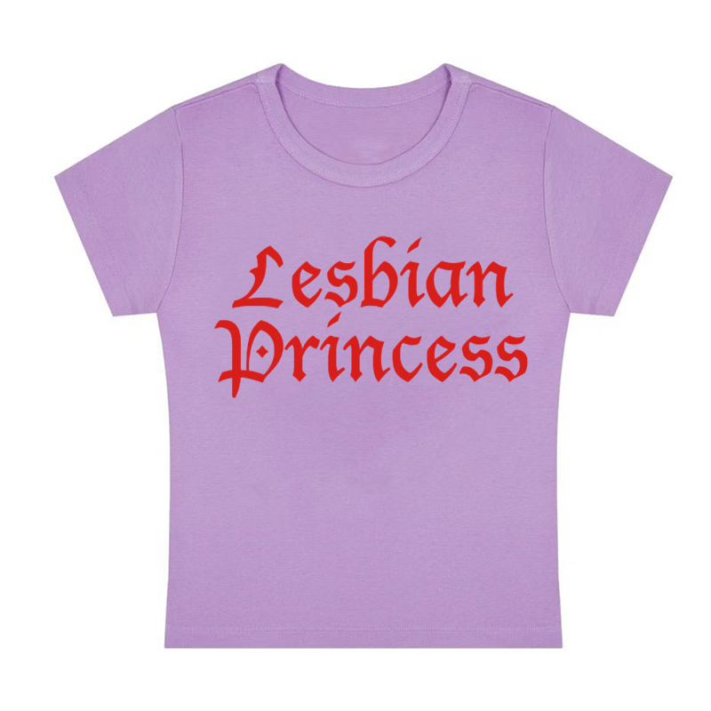 Lesbian Princess Y2K Baby Tee