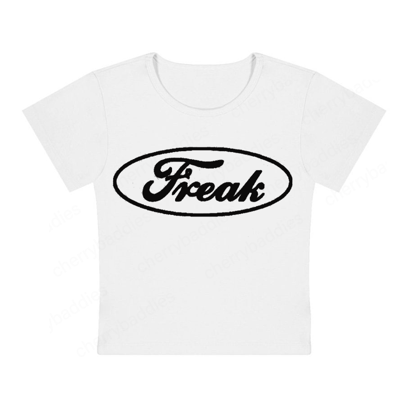 Oval Freak Y2K Baby Tee