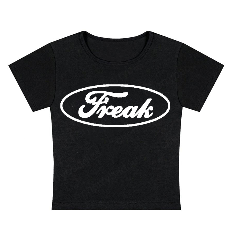 Oval Freak Y2K Baby Tee