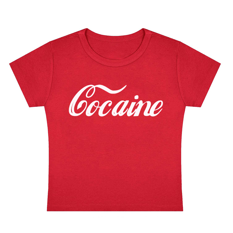 Cocaine Y2K Baby Tee