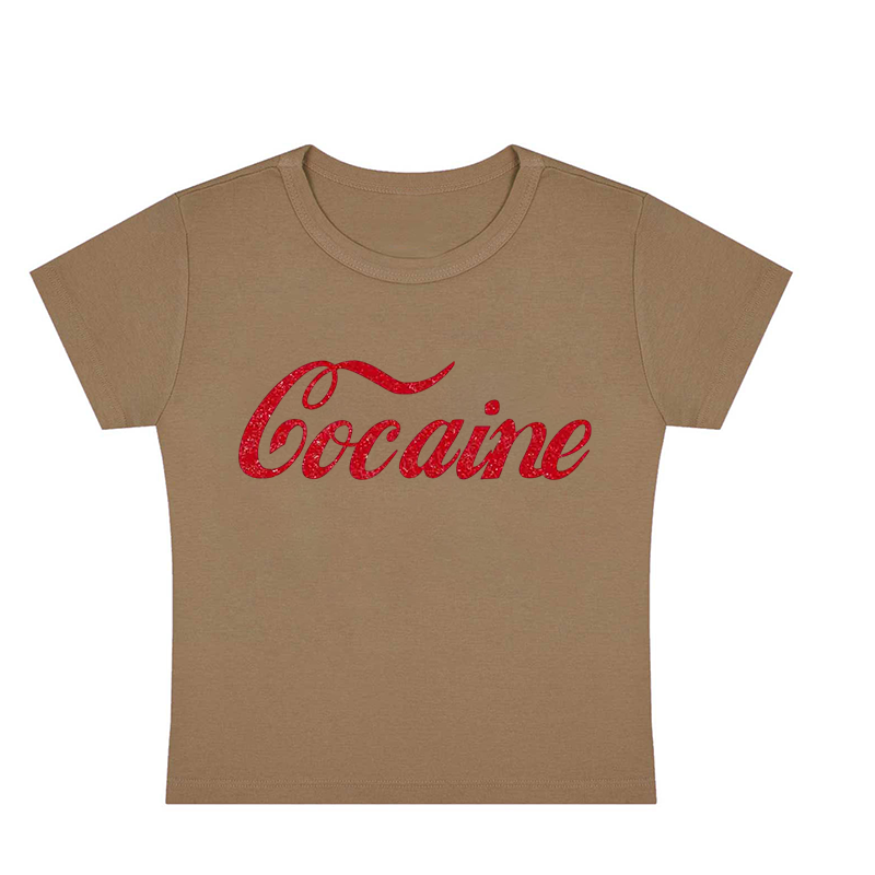 Cocaine Y2K Baby Tee