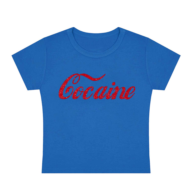 Cocaine Y2K Baby Tee
