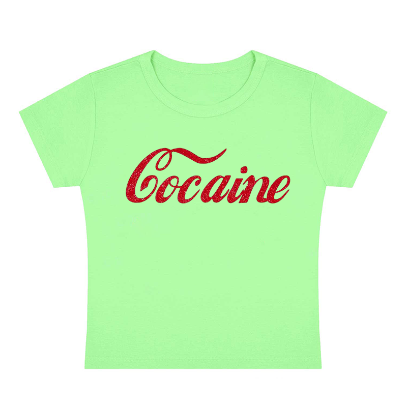 Cocaine Y2K Baby Tee