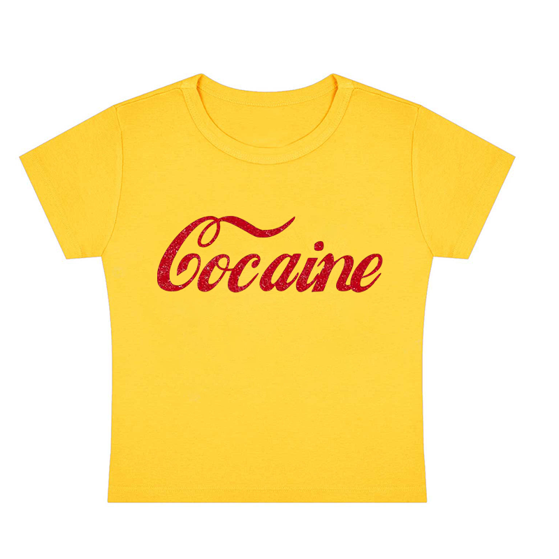 Cocaine Y2K Baby Tee