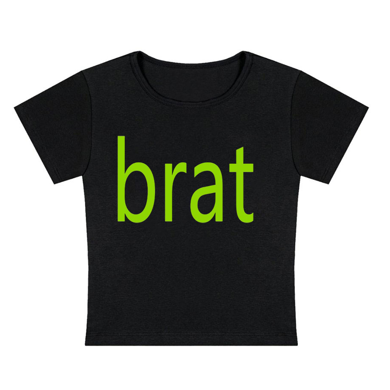 Green Brat Y2K Baby Tee