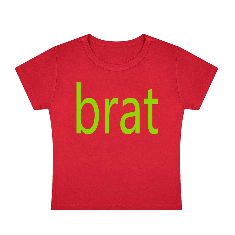 Green Brat Y2K Baby Tee