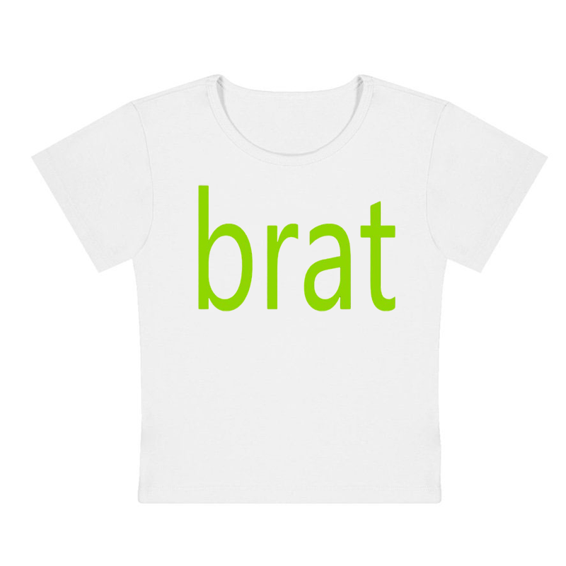 Green Brat Y2K Baby Tee