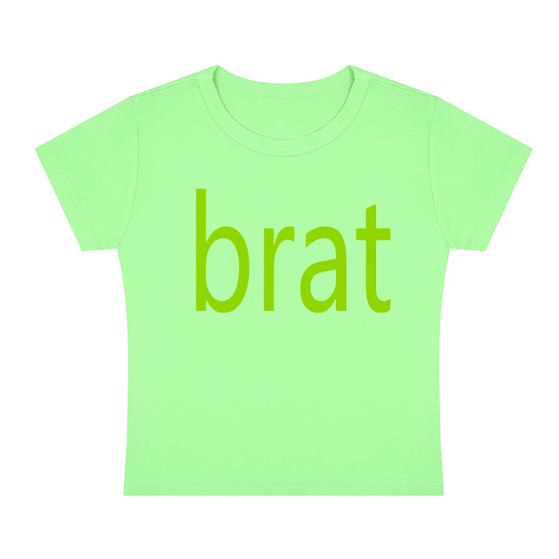 Green Brat Y2K Baby Tee
