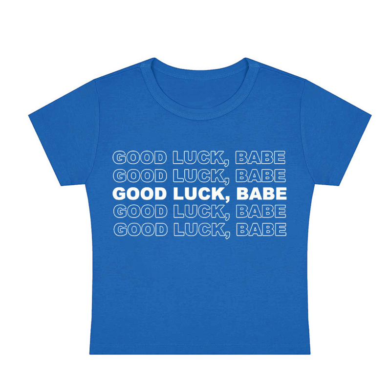 Good Luck Babe Y2K Baby Tee