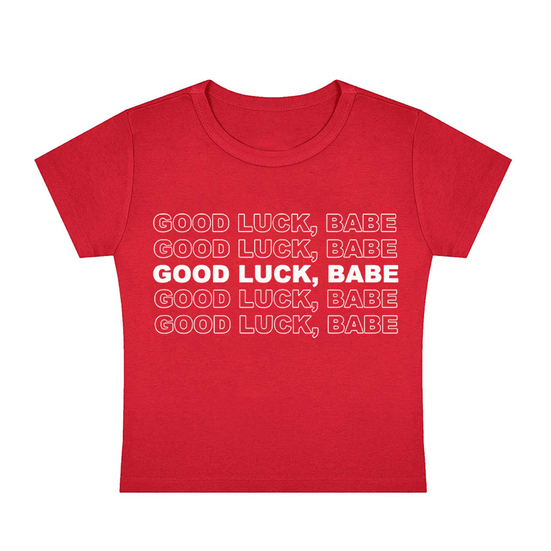Good Luck Babe Y2K Baby Tee