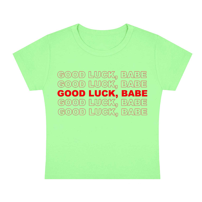 Good Luck Babe Y2K Baby Tee