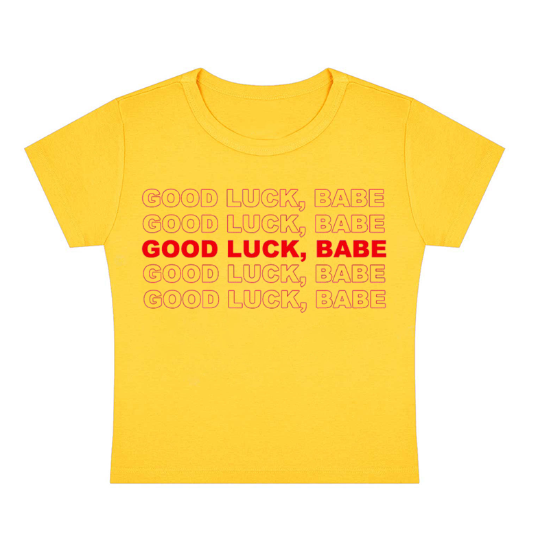 Good Luck Babe Y2K Baby Tee