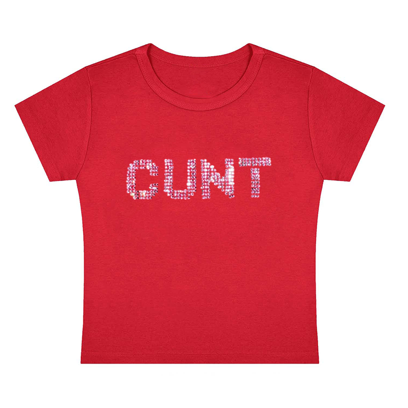 Diamonds Cxxt Y2K Baby Tee