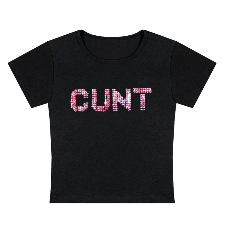 Diamonds Cxxt Y2K Baby Tee