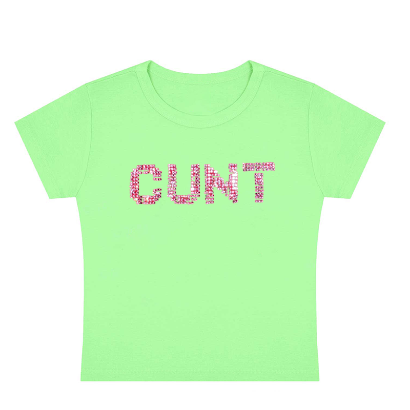 Diamonds Cxxt Y2K Baby Tee