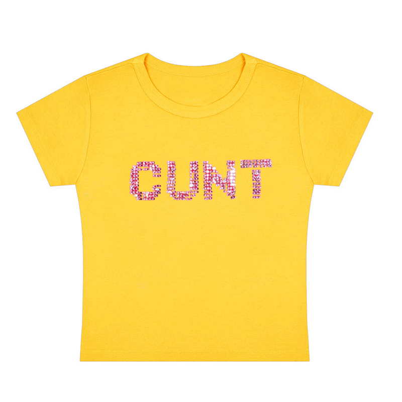 Diamonds Cxxt Y2K Baby Tee