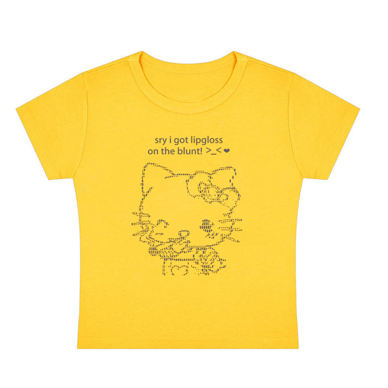 Sry I Got Lipgloss On The Blun Y2K Baby Tee
