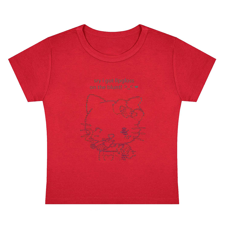 Sry I Got Lipgloss On The Blun Y2K Baby Tee