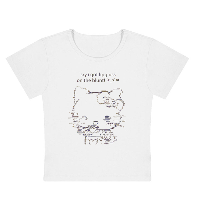 Sry I Got Lipgloss On The Blun Y2K Baby Tee