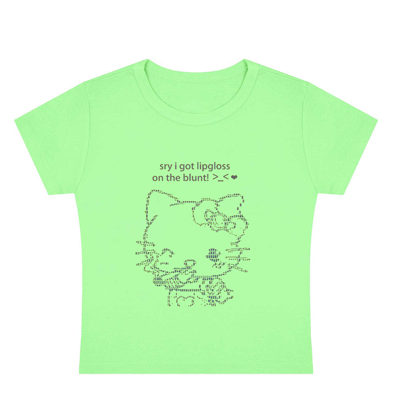 Sry I Got Lipgloss On The Blun Y2K Baby Tee